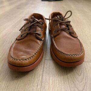 Quoddy Boat Shoes Whiskey With Red Lug - US 7